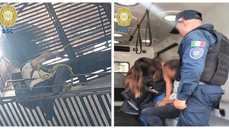 Policía evita suicidio de un hombre que se quería aventar de un campanario en Gustavo A. Madero