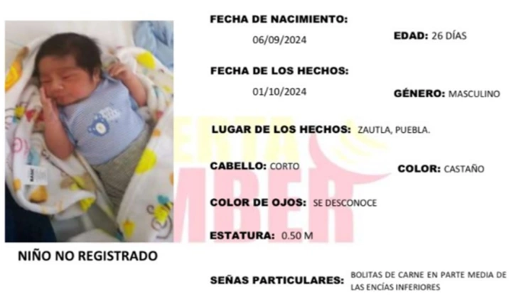 Se cumplen más de 37 horas del robo de bebé en Zautla, Puebla