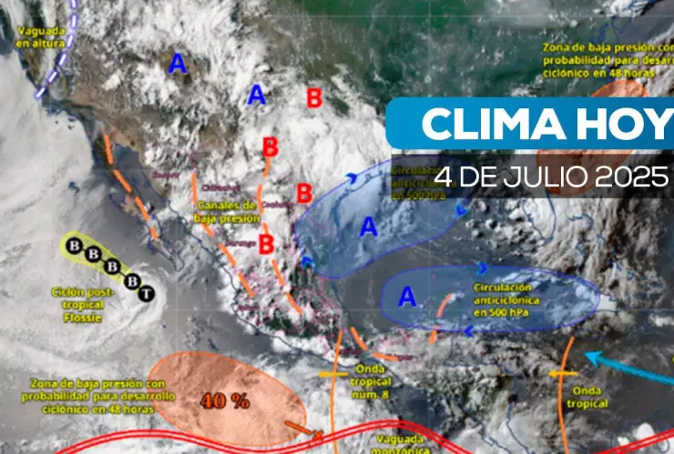 Clima en México, monzón desata lluvias intensas en el noroeste