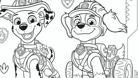 dibujos para colorear paw patrol the dino movie