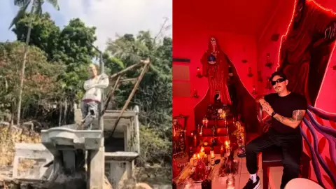 Brujo Mayor de Catemaco con sirenas