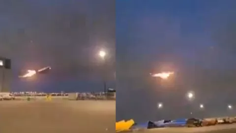 Avión se incendia al despegar