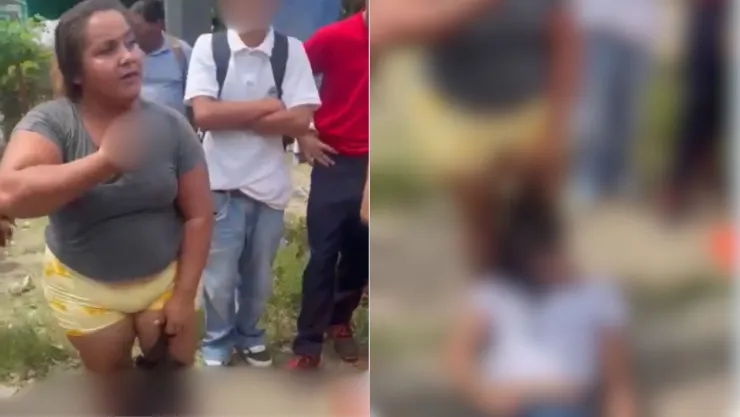 VIDEO | Madre rescata a su hijo tras un intento de secuestro; momento en que inmoviliza a la presunta raptora