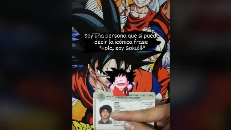 Jóven revela que se llama Gokú