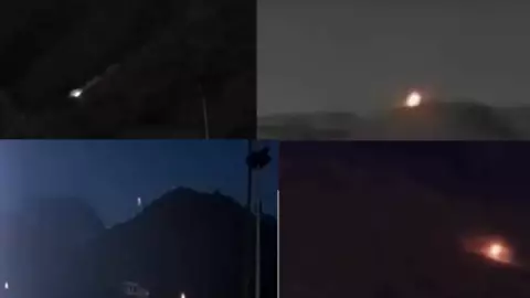 ¿Ovnis o brujas? Captan extrañas luces en movimiento en un cerro