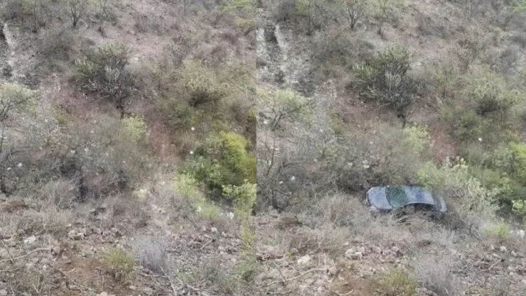 En accidente, auto cayó a un barranco de Huehuetlán El Grande ¿Cómo sucedió?