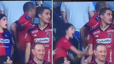 ¿Se les cayó la mentira_ Jóvenes protagonizan escena durante partido y reacción se viraliza (VIDEO)