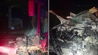 FOTOS: Accidente sobre la carretera Amozoc-Perote hoy dejó 4 muertos y 2 heridos en Ixtenco, Tlaxcala