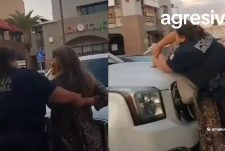 Mujer agrede a policía y la llaman Lady Amenazas
