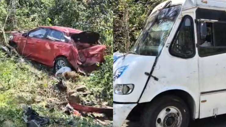 autobús se impacta contra auto en Xalapa