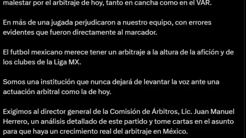 Comunicado Pumas Monterrey