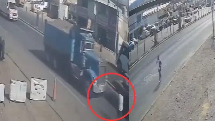 Camión atropella a hombre
