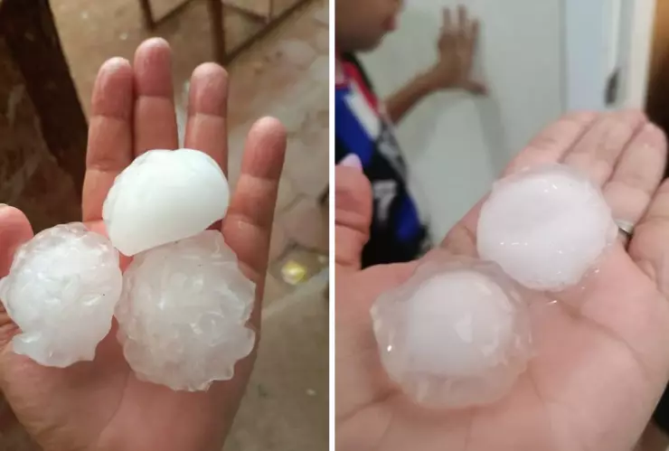 Cae tormenta, granizo y hace calor todo el mismo día en Hermosillo