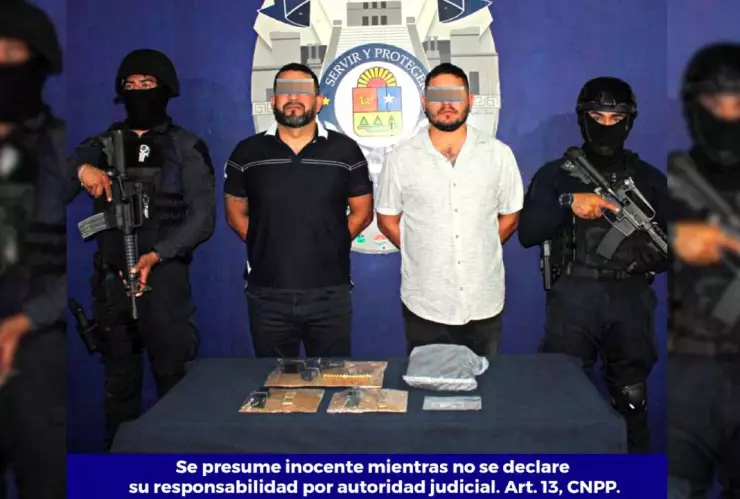 Detienen a dos hombres por varios delitos en Benito Juárez