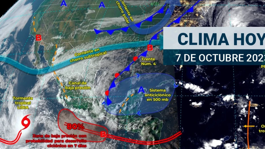 Clima en México 7 de octubre de 2023