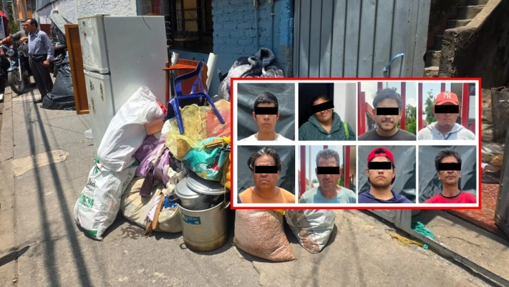 Ocho personas acusadas de despojo en CDMX fueron detenidas en Azcapotzalco.