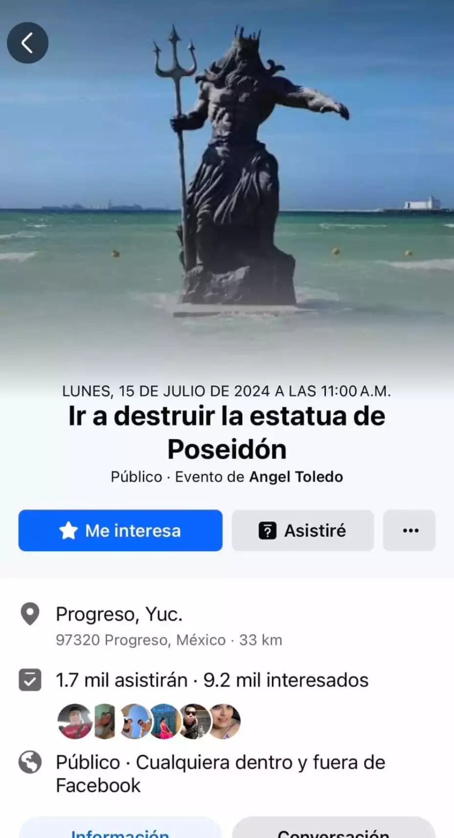 convocatoria estatua poseidon