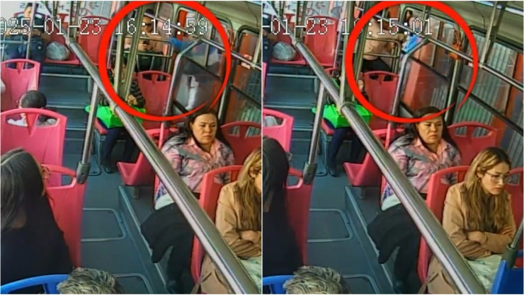 Un robo en el Mexibús fue grabado dentro de una unidad; arrebatan celular a mujer