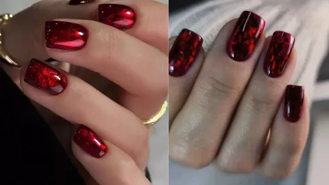 17 modelos de uñas acrílicas guindas: se verán elegantes y hermosas en cortas o largas