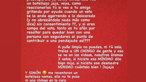 Amigo de Yeri se reporta bien.