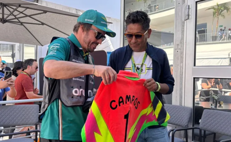 Jorge Campos y Fernando Alonso
