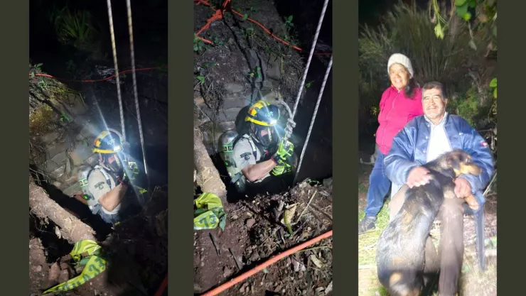 rescate de un cachorro de un pozo en Atemajac de Brizuela, Jalisco