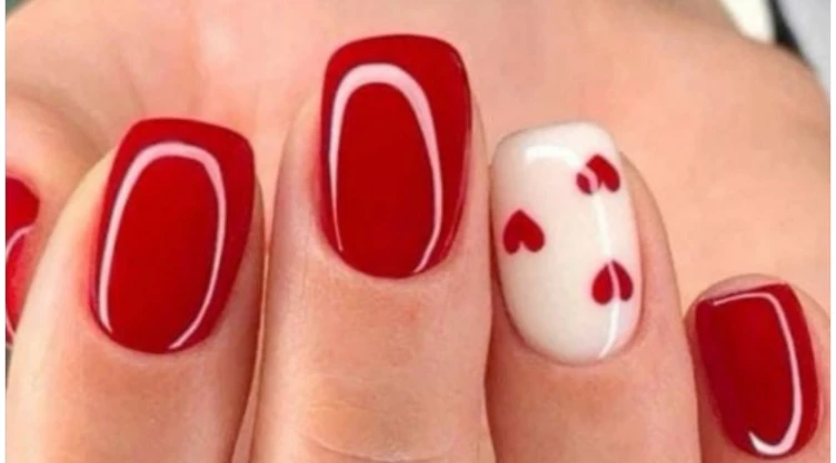 uñas corazones