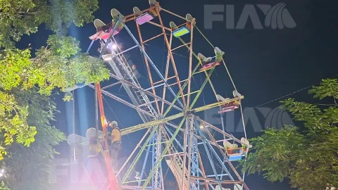 Falla rueda de la fortuna del Parque 87 en Culiacán