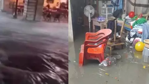 ¡Alarmante! Reportan sorpresiva y fuerte LLUVIA en Valladolid; deja severas inundaciones en viviendas