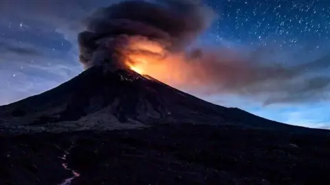 Volcán Tacaná erupción