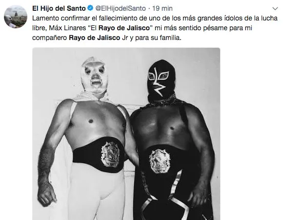 Fallece el Rayo de Jalisco