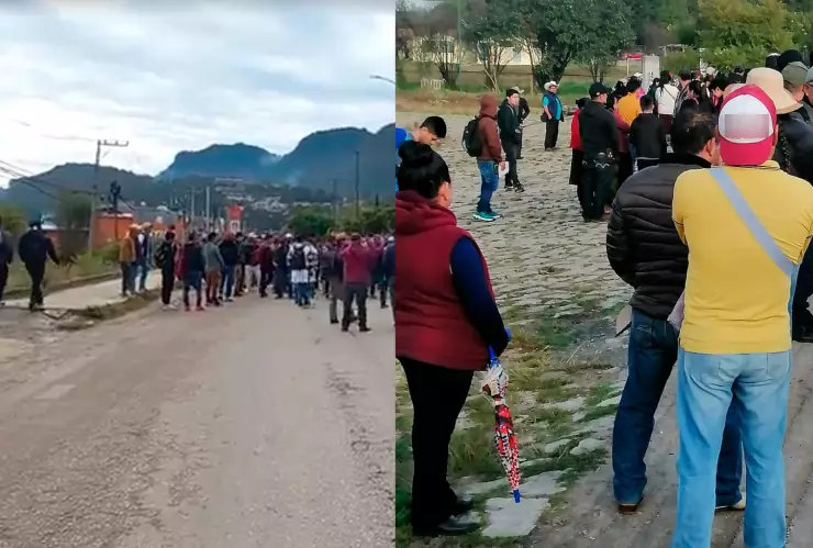 Bloqueo en San Cristóbal de Las Casas hoy 19 de noviembre