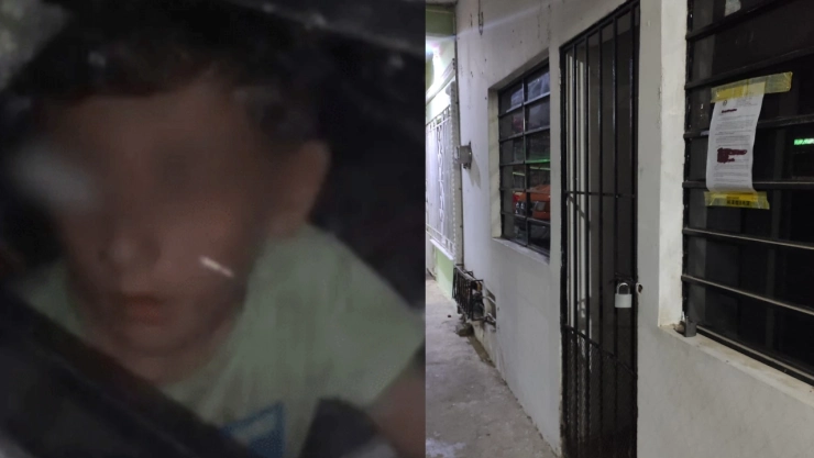 Niño encadenado Tabasco cateo casa