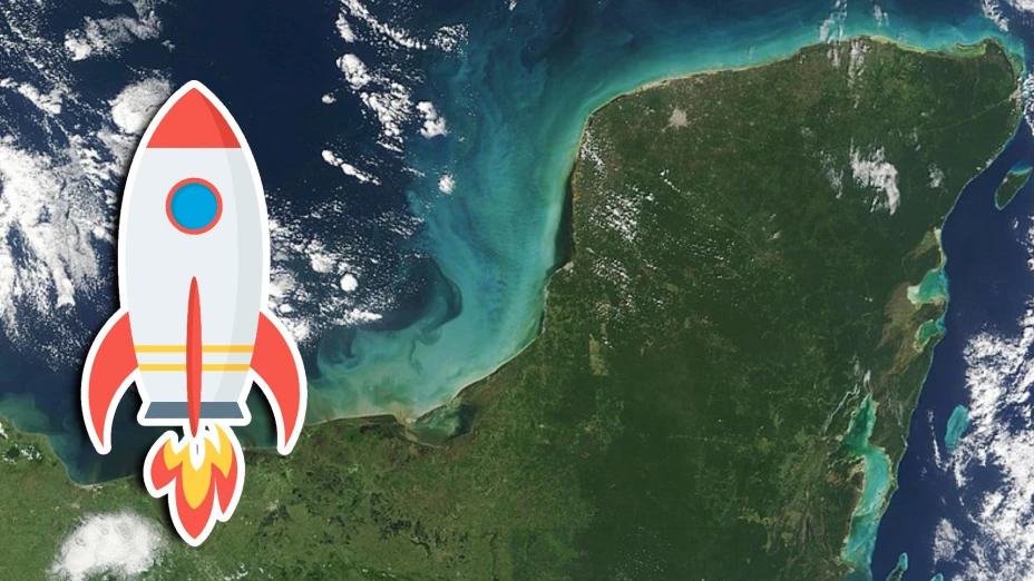 IMPACTANTES FOTOS_ Así se ve la Península de Yucatán de noche vista desde el espacio.webp