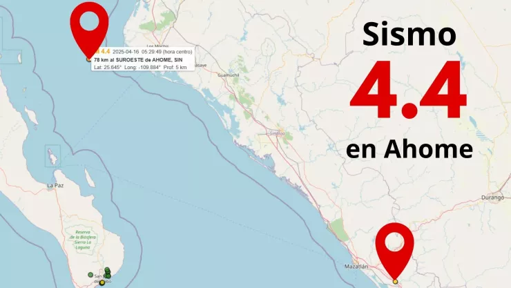Sismo de 4.4 en Ahome