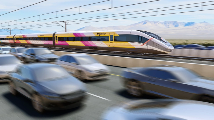 Maqueta del tren de alta velocidad