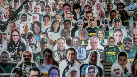 Aficionados de cartón del Borussia Mönchengladbach