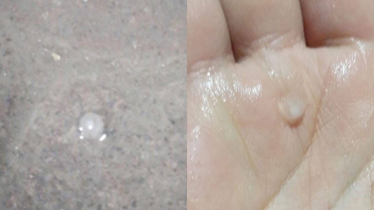 Caída de granizo este sábado 9 mayo 2026
