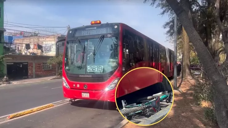 Accidente en La Joya: ciclista invade carril del Metrobús en la GAM y pierde la vida
