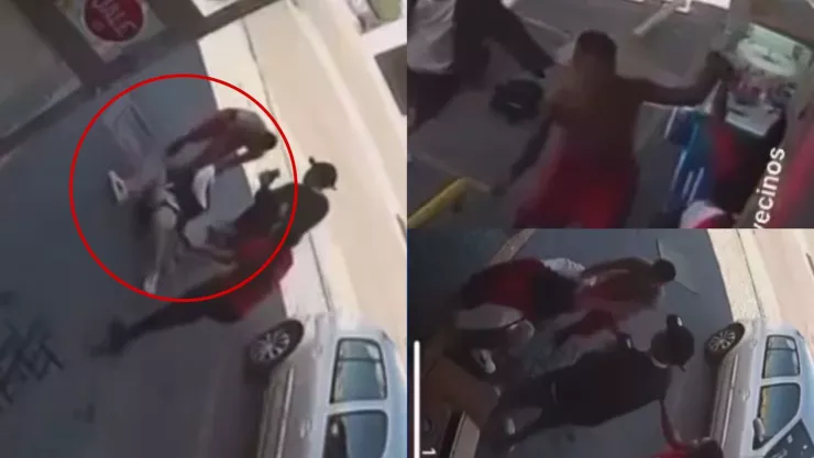 Hombre golpea a mujer afuera de tienda de autoservicio; viven en Real Solare