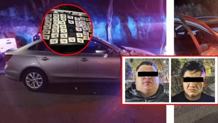Extorsionadores en CDMX caen tras chocar contra camión luego de pedir 21 mil pesos.
