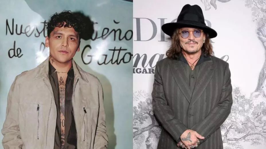 Christian Nodal y Johnny Depp