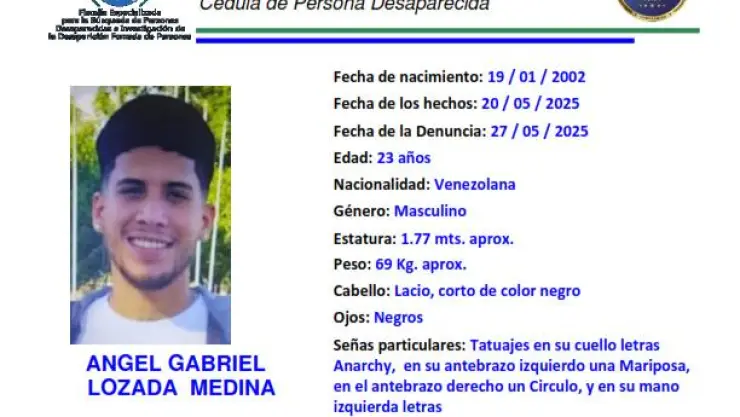 Ángel Gabriel Lozada Medina fue visto por última vez en Villa Tecolutilla