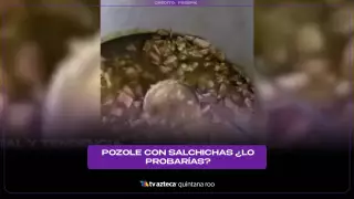 VIDEO: ¿Lo probarías? Pozole de salchicha se vuelve viral y desata críticas