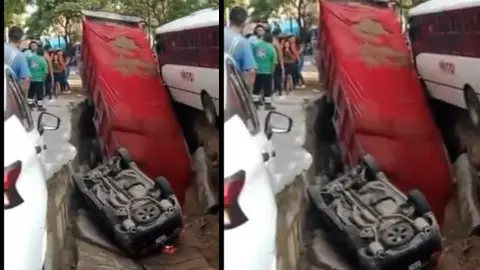 Enorme socavón de Guadalajara