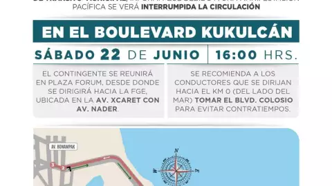 Conoce la ruta alterna para transitar por el Boulevard Kukulcán hoy 22 de junio de 2024