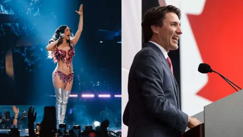 Captan a Katy Perry y Justin Trudeau
