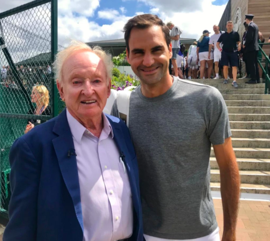 Rod Laver y Roger Federer