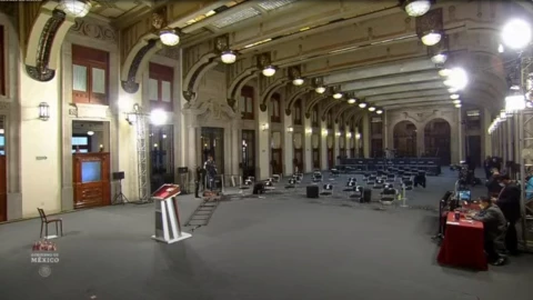 Así evacuó AMLO la mañanera por el sismo magnitud 5.2 en Veracruz