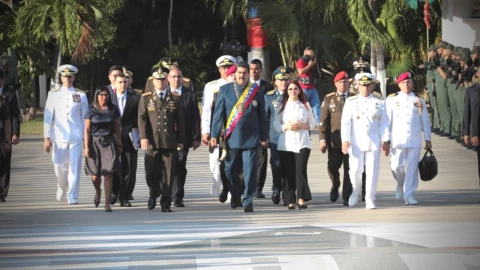 Nicolás Maduro, presidente de Venezuela y equipo de gobierno